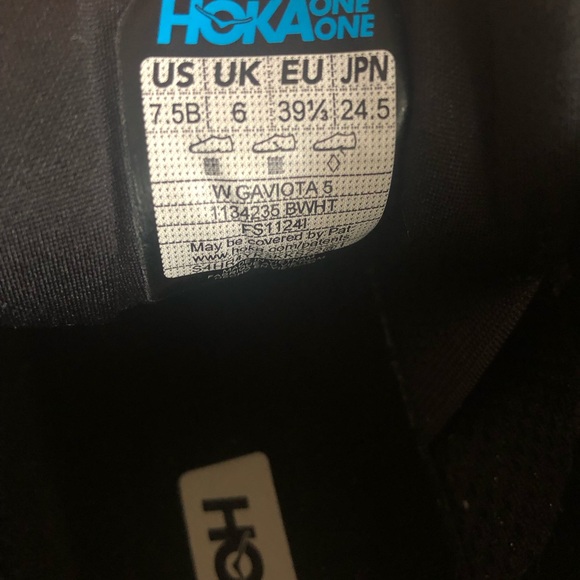 Hoka Womens Gaviota 5 Black Running Shoes - Picture 4 of 11